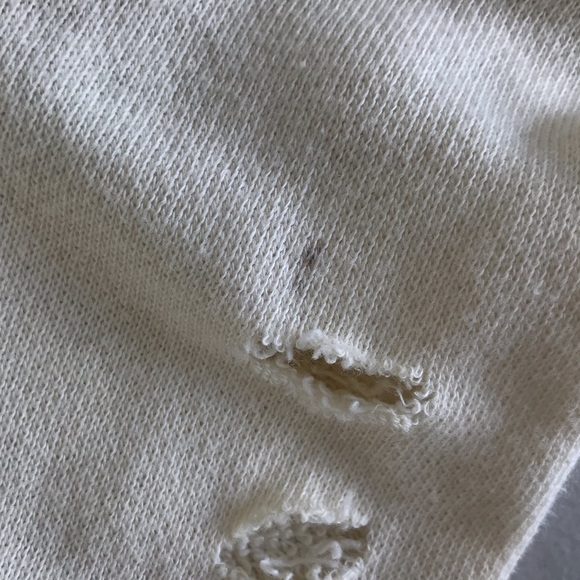 NOT BRANDED // NWOT Distressed Cropped Hoodie - Picture 3 of 3